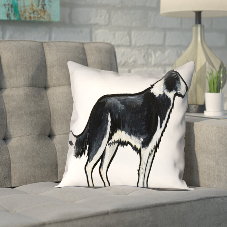 border collie throw pillow